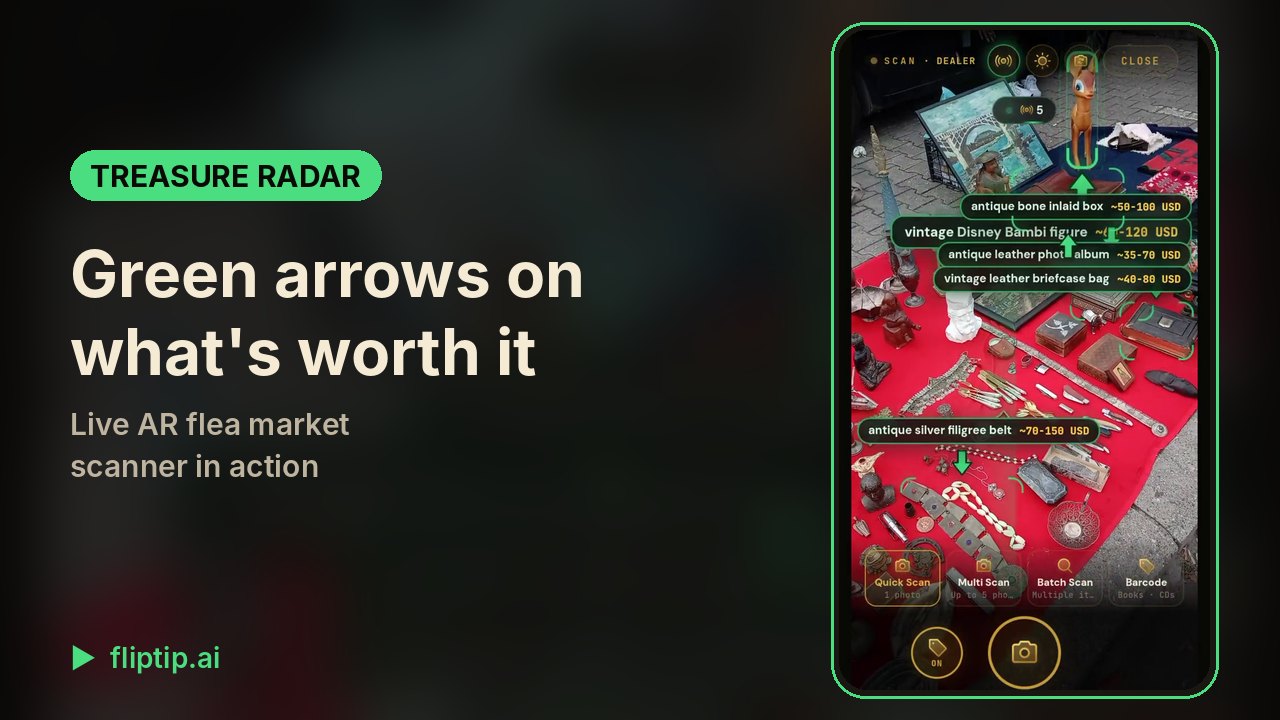 Treasure Radar: AR flea market scanner in action
